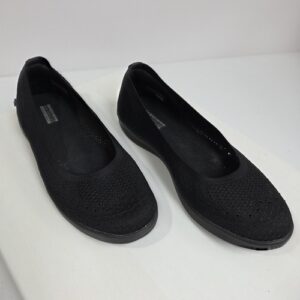 Skechers Shoes Womens Size 8 Black Stretch Fit Air Cooled Goga Mat Ballet Flats