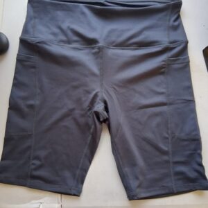Quality Women's Spandex Biker/Yoga Black Shorts W/Pockets Size Large