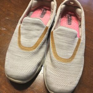 Skechers GOwalk 3 Shoes Women's 8.5 Taupe Slip On Walking Goga Mat Comfort