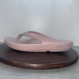 Oofos Oolala Luxe Women’s 10 Recovery Slip-On Flip Flop Sandals Stardust Pink