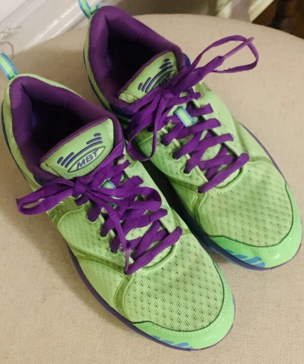MBT Women Green Purple Pivot Strike Sneakers Cushioned Active Runner Walker