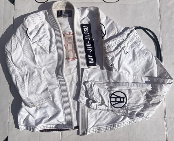 Bay Jiu-Jitsu Gi white Pink Size A2 MMA BJJ Jacket And Pants Set