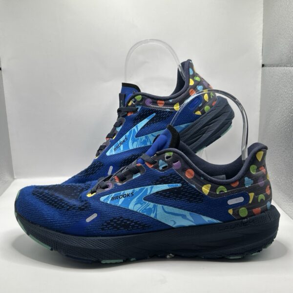 Brooks Launch 9 Shoes Women's 8 Blue Peacoat Yellow Road Running Speed Trainer