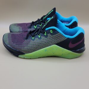 Nike Women's Metcon 5 AMP Black Green Strike Shoes Size 7 Black Green Blue Pink