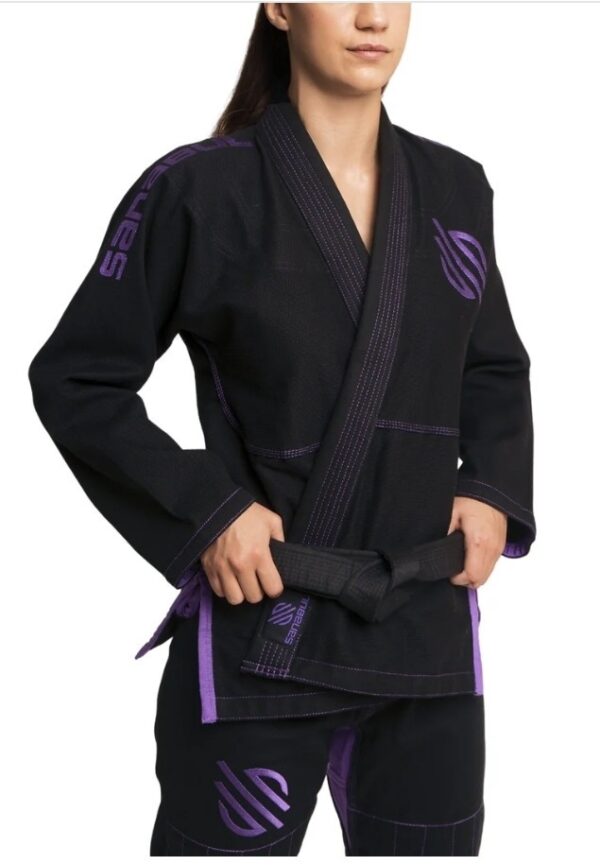 Sanabul Women's Essential Brazilian Jiu Jitsu Gi Top Size W2 Black Purple NWT