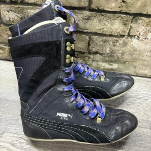 RARE puma ring wrestling shoes boxing boots Black Lace Up US Womens Size 6
