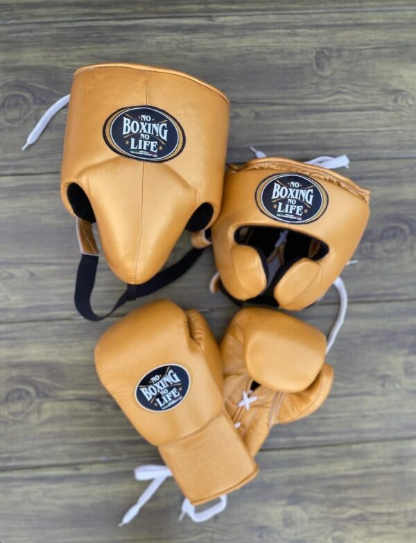 No Boxing No Life Sparring Set Boxing gloves Cheek Bar Head Guard & Groin Guard