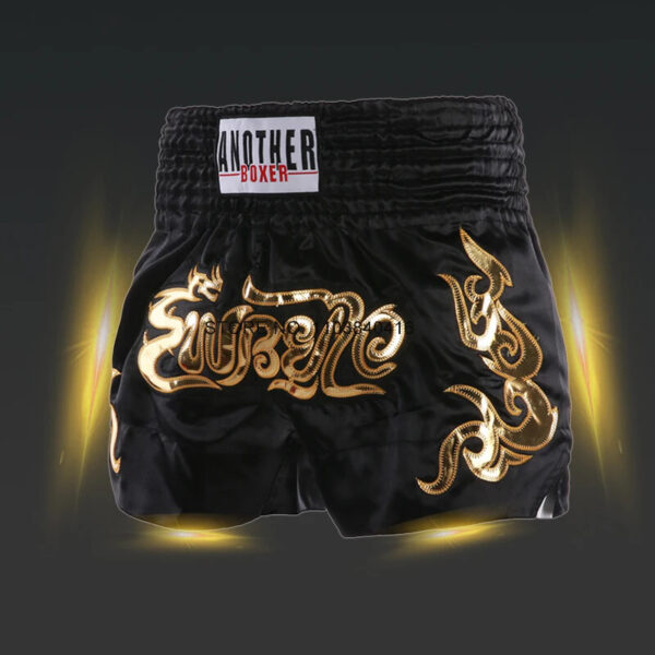 Muay Thai Short Boxing Shorts Satin Martial Art MMA Clothing Gym Fight Grappling