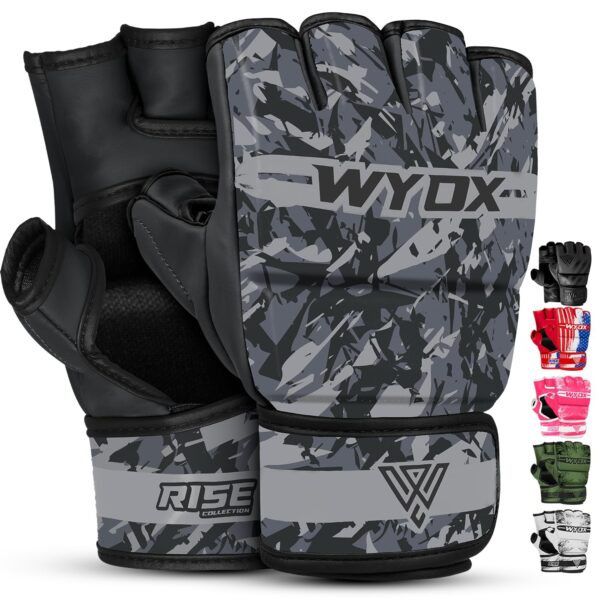 WYOX MMA Grappling Sparring Boxing Gloves Muay Thai Martial Arts Training Half F