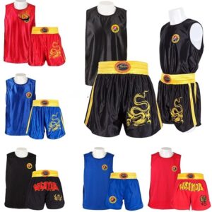 Muay Thai Shorts MMA T Shirt Kungfu Wushu Clothing Martial Arts Sanda Rashguard