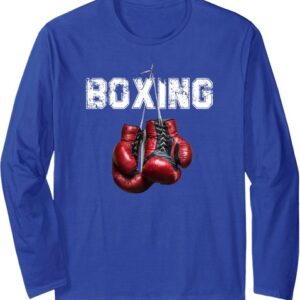 Funny Boxing I Love Sport Vintage Color Gift Friends Long Sleeve Tshirt