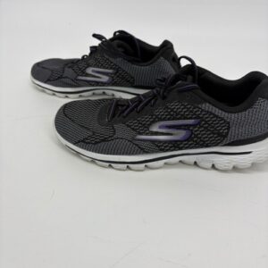 Skechers Goga mat Women's Shoes Black/Grey Size 8