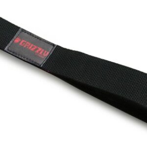 Grizzly Fitness Cotton & Nylon Weight Lifting Wrist Straps Black One-Size Pair N