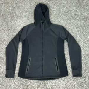 Under Armour Jacket Womens XL Black Fitted Full Zip Hooded Athletic Sweatshirt