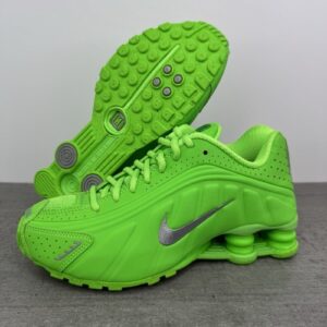 Nike Shox R4 Sneakers - Green Strike/Silver - HV0839-398 Women's Size 6.5