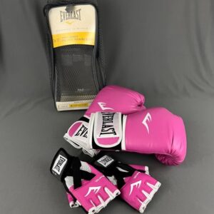 Everlast Womens Pro Style Training Boxing Gloves 12oz Pink Ever Gel Hand Wraps M