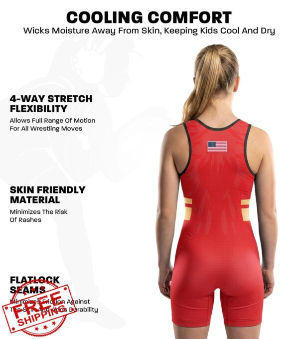 Exxact Sports Women Wrestling Singlet High-Cut Powerlifting Competition Training