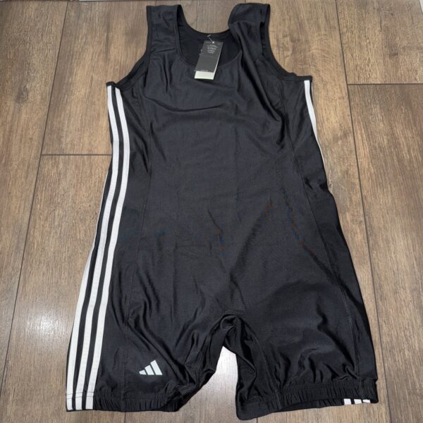 NWT Adidas 3 Stripes Women’s Singlet Wrestling Leotard Black Size XL