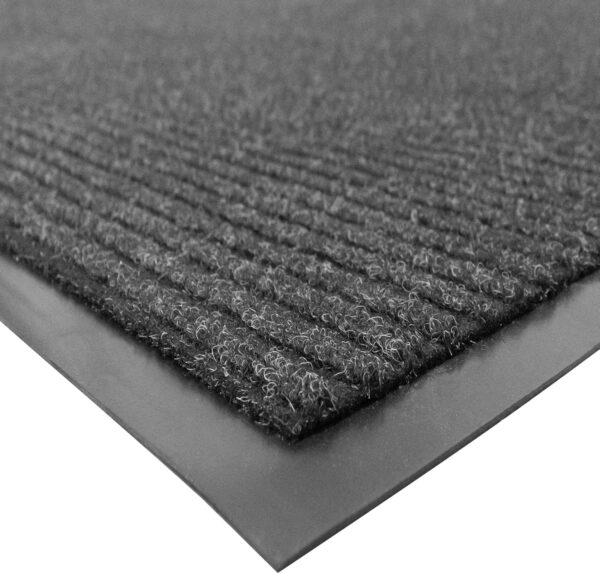 UNIMAT Traffic Guard Door Mat, 4´x 6´, Heavy Duty Waterproof Doormat, Stain and Fade Resistant Welcome Mats, Durable Rubber Backing, Low Profile Entryway Rug, Shoe and Boot Scraper, Charcoal