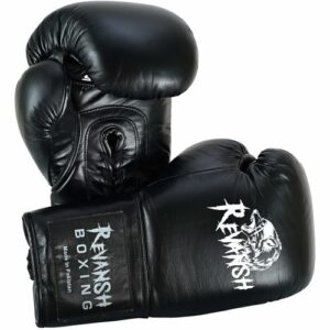 Revansh Lace Up Boxing Gloves Leather Sparring MMA Muay Thai Unisex