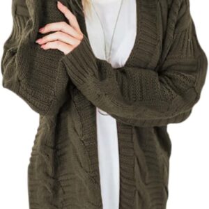 LIZALIG Long Cardigans for Women Open Front 2025 Long Sleeves Lightweight Fall Sweaters with Pockets