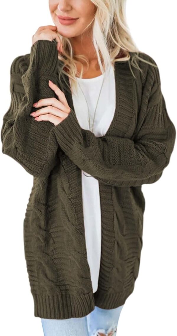 LIZALIG Long Cardigans for Women Open Front 2025 Long Sleeves Lightweight Fall Sweaters with Pockets