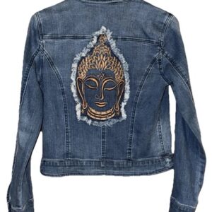 G.I.L.I. Women's Denim Buddha Embroidered Jacket Size 2!