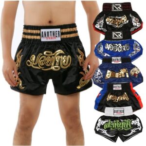 Muay Thai Shorts, Quick-Dry MMA Kickboxing Boxing Trunks Premium Fighting Shorts