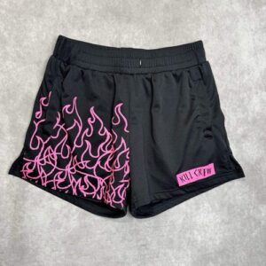 Kill Crew Muay Thai Flame Athletic Gym Shorts Women's Medium Black 3" inseam Blk