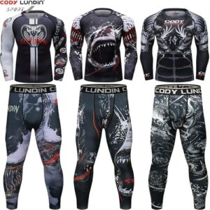 Mma Rashguard Bjj NoGi JiuJitsu no gi Long sleeves Rash Guard Spats