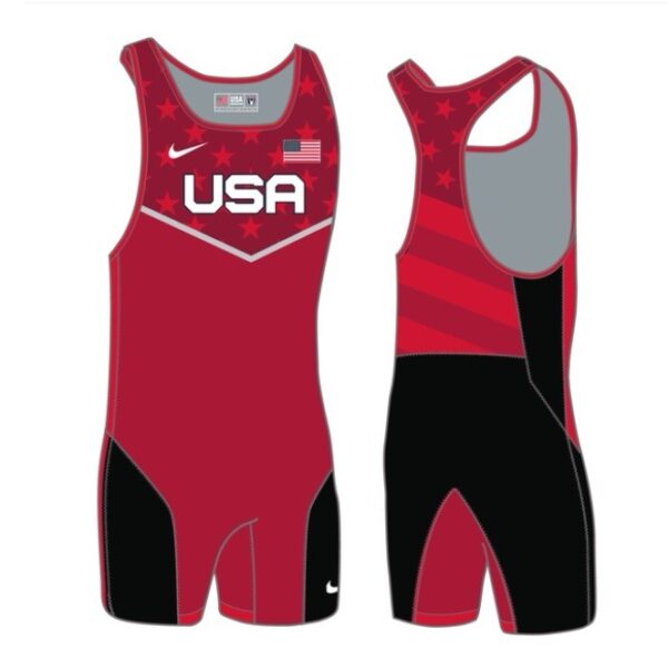 Nike USA Women’s 2XL Weightlifting Wrestling Singlet Red Stars