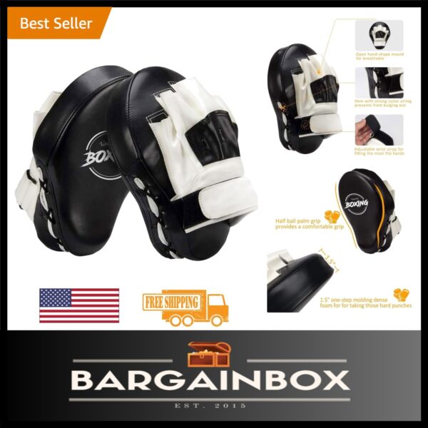 Lightweight Curved Focus Punching Mitts for Kickboxing & Martial Arts Training