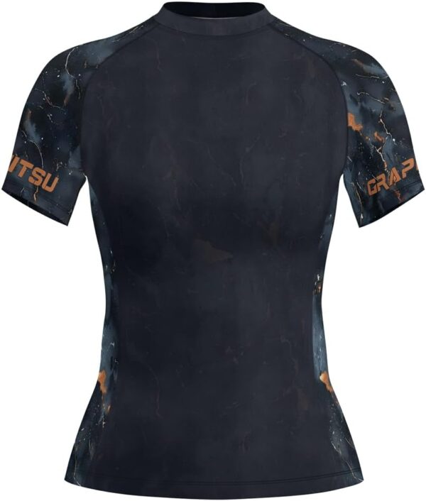 Women’s Short Sleeve Rash Guard Base Layer for MMA BJJ No-Gi Grappling Compression Gear