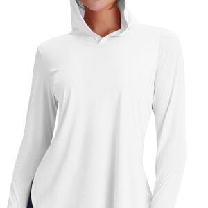 Women's Sun Hoodie Long Sleeve Hiking Shirts UV Sun Protection UPF 50+ Lightweight SPF Tops Fishing