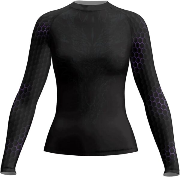Women’s Dragon Training Shirt – Long Sleeve Base Layer Rash Guard for MMA Jiu Jitsu Workout & Training
