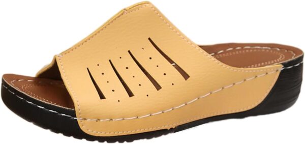 Womens Recovery Sandals with Comfortable Plantar Fasciitis Support Open Toe Hollow Out Breathable Slides Summer Casual Walking Shoes