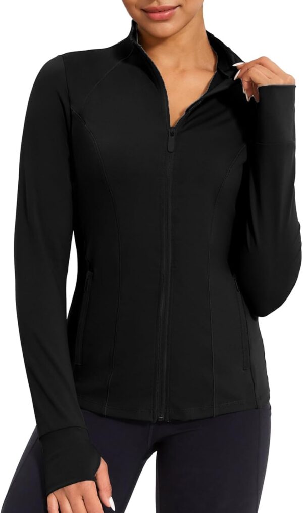 VUTRU Women's Workout Jacket Zip Up Athletic Lightweight Running Yoga Jacket with Pockets