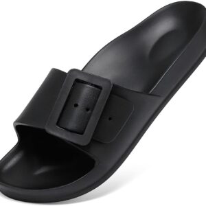 L LOUBIT Cloud Slides for Women with Arch Support Pillow Soft Recovery Sandals Lightweight Summer Beach Slippers Non-Slip Shower Shoes