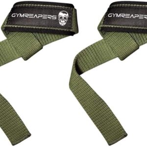 Gymreapers Lifting Wrist Straps for Weightlifting, Bodybuilding, Powerlifting, Strength Training, & Deadlifts - Padded Neoprene with 18 inch Cotton