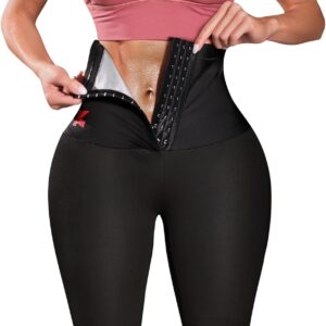 KUMAYES Sauna Sweat Pants for Women High Waist Slimming Shorts Compression Thermo Workout Exercise Body Shaper Thighs