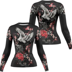 Samurai Rashguard Long Sleeve BJJ Women's Compression Tops for MMA Jiu Jitsu Grappling