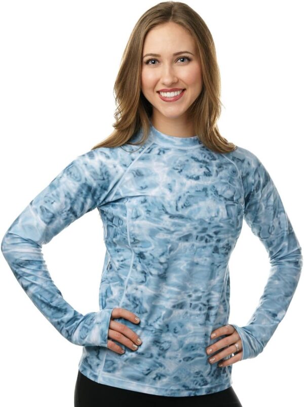 Aqua Design Womens Rashguard Long Sleeve: Swim Shirt Women Rash Guard Tops