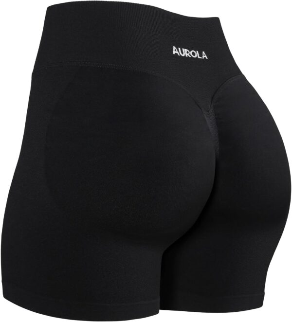 AUROLA Influence Workout Shorts for Women,2.5 3.5 4.5 5.5 6.5 No Roll Up Squat Proof Scrunch Seamless Compression Gym Short