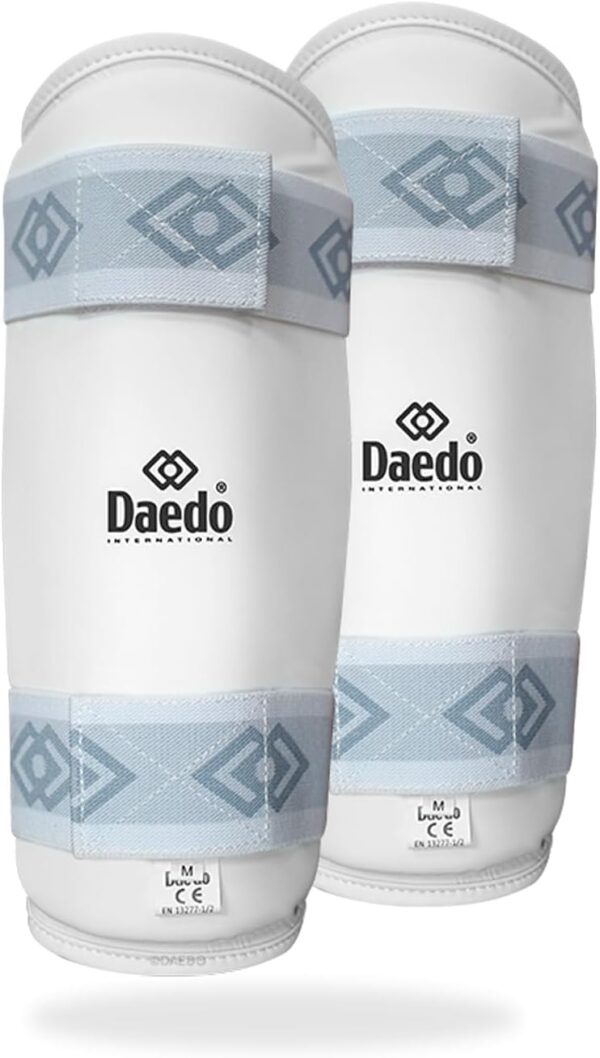 DAEDO Taekwondo Shin Guard - Lightweight & Comfortable with Two Elastic Straps for Secure Fit, Sizes XS-XL, Ideal for Taekwondo Competition & Training