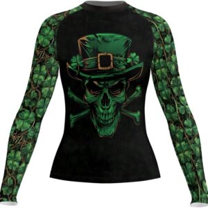 St Patrick's Day Women's Grappling Rash Guard Long Sleeve Loose Fit MMA BJJ Jiu Jitsu Compression Shirt