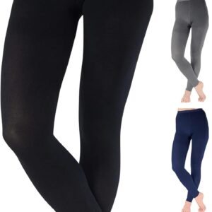 Compression Leggings for Women 20-30mmHg - Footles High Waist Compression Tights for Circulation during Pregnancy, Sports, Workout, Running - Black, Medium - A717BL2