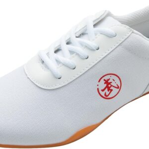 UCUZMI Unisex Canvas Martial Art Training Shoes, Lightweight Walking Karate Taichi Shoes Breathable Non-Slip Wing Chun Sports Sneakers
