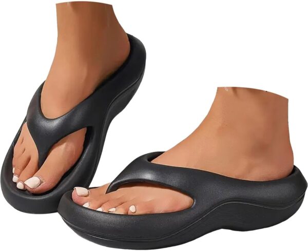 Memory Foam Flip Flops Sandals for Women 2026 Cloud Slippers Arch Support Sandals Plantar Fasciitis Recovery Slides Soft Thong Sandal Dressy Slip On Summer Beach Soft Shoes