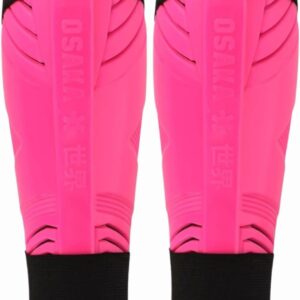 Osaka Field Hockey Shin Guards, Elite Protection, Lightweight, Breathable, Comfort Fit - Pink