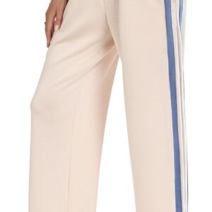 KevaMolly Womens Wide Leg Sweatpants Side Striped High Waisted Baggy Pants Drawstring Lounge Track Pants Athletic Joggers